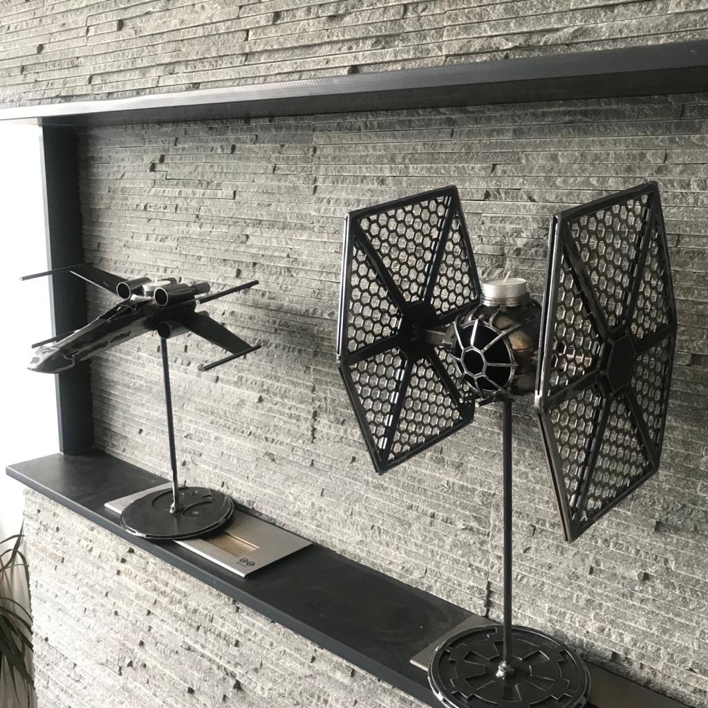 TIE FIGHTER & X WING CANDLESTICKS